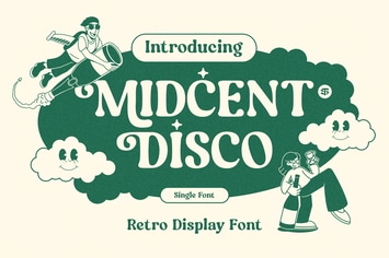 Midcent Disco - Retro Display Font