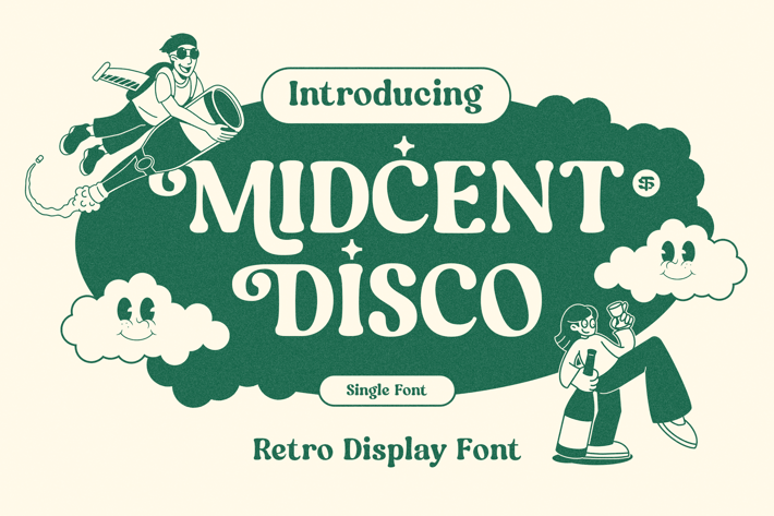 Midcent Disco - Retro Display Font