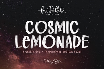 Cosmic Lemonade SVG + Vector Font