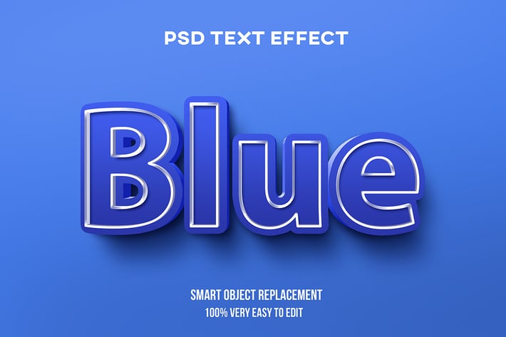 Blue modern text effect