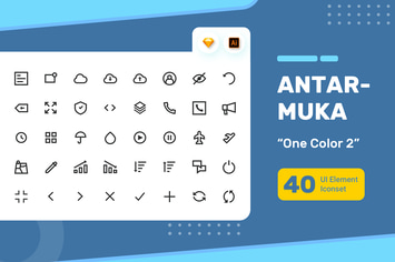 Antarmuka - UI Element Iconset - One  Color 2 