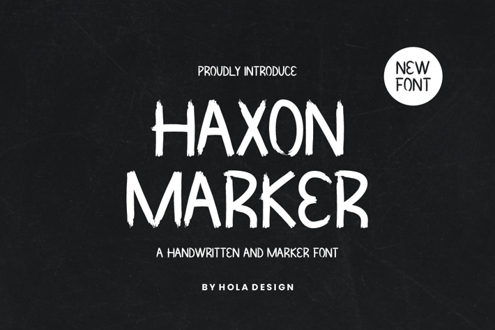 Haxon Marker - Handwritten Font
