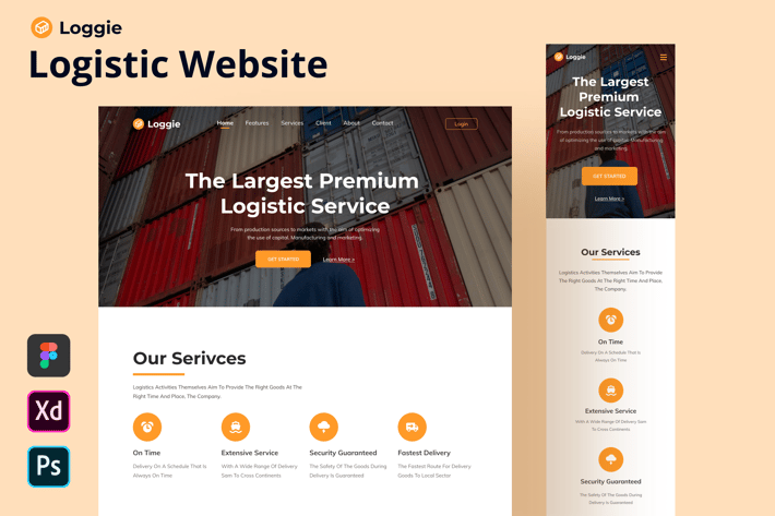 Loggie - Logistic Website Homepage