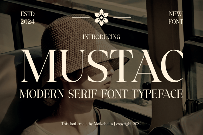 Mustac - Modern Serif Font Typeface