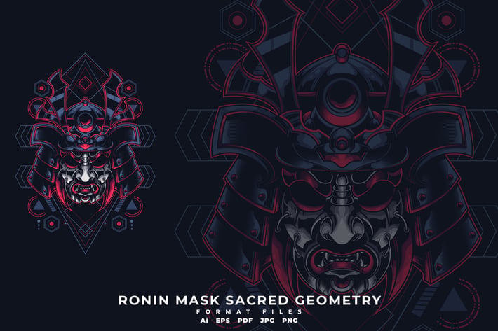 Ronin Mask Sacred Geometry