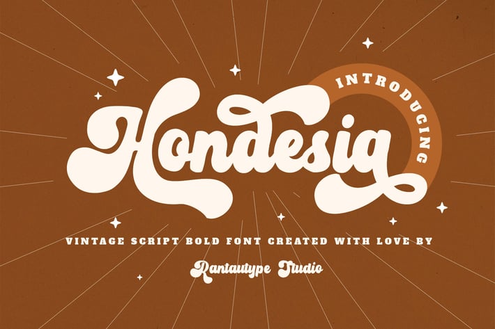 Hondesia Vintage Bold Script Font
