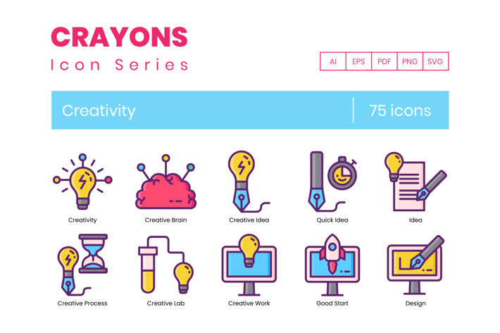 75 Creativity Icons