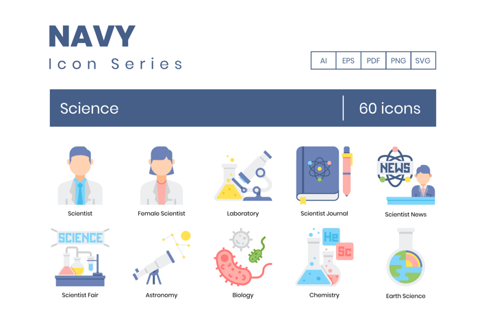 60 Science Icons