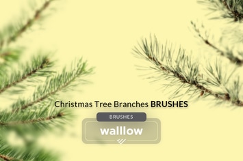Christmas Tree Branches Photoshop Brushes 