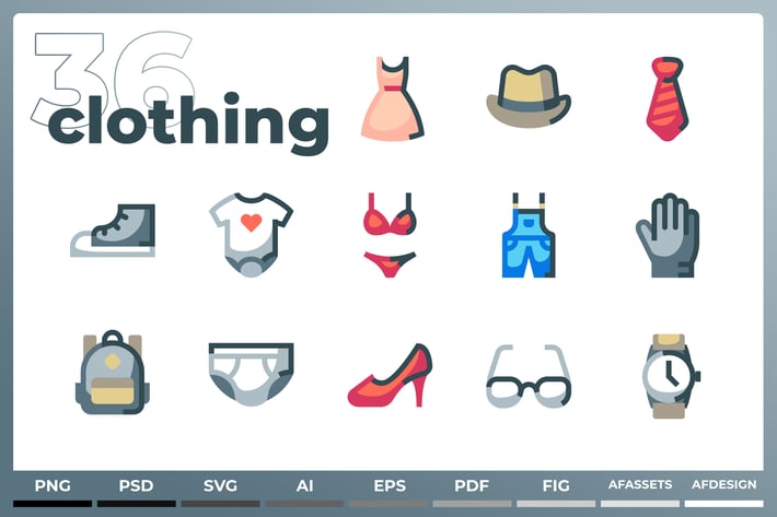 Clothes & Accessories Icons - Iconez