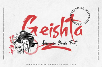 Geishta - Japanese Brush Font