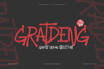 Gratdeng - Graffiti Urban Street Font