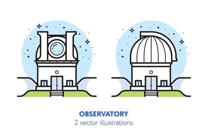 Observatory vector illustration