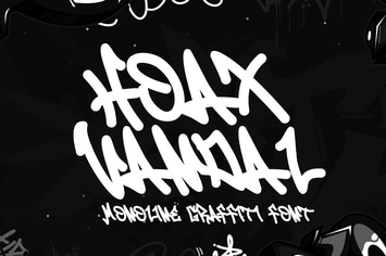 Hoax Vandal - Monoline Graffiti Font