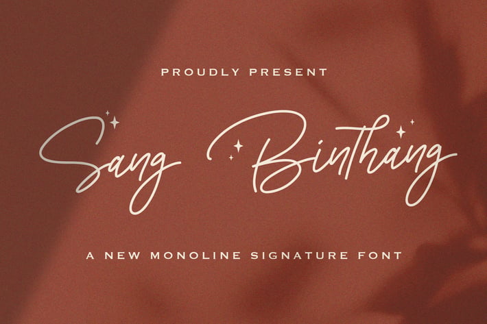 Sang Binthang - Monoline Script Font