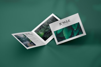 Horizontal Bifold Brochure Mockup