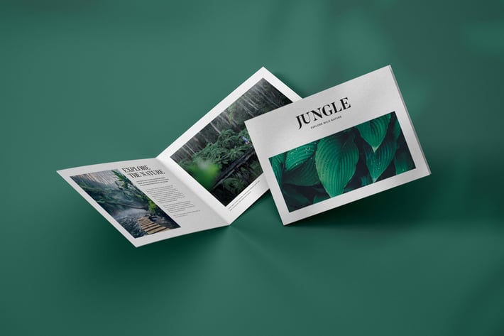Horizontal Bifold Brochure Mockup