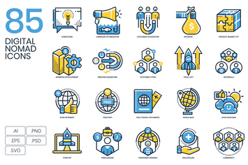 85 Digital Nomad Icons