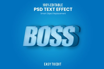 Boss 3D Text Effect PSD