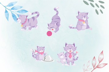 Whimsical Animal Illustrations CAT