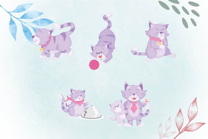 Whimsical Animal Illustrations CAT