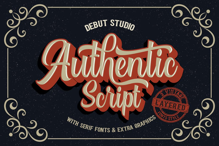 Authentic Layered Fonts