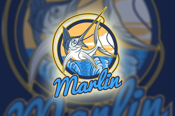 Marlin Fish Mascot - Fishing Hobby Logo