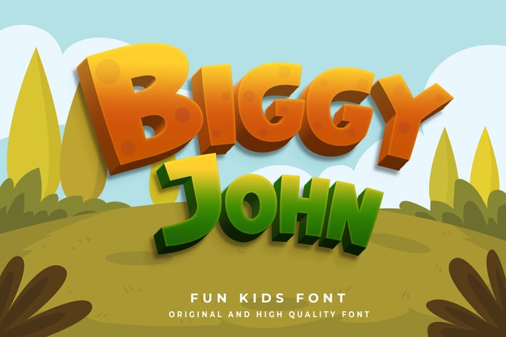 Biggy John - Fun and Playful Font for Kids
