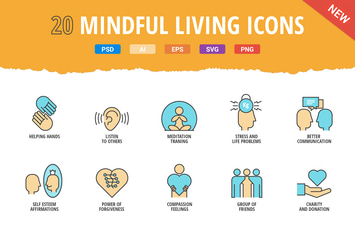 20 Mindful Living Icons