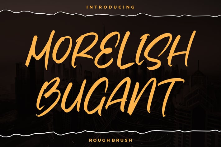 Morelish Bugant Rough Brush Font 