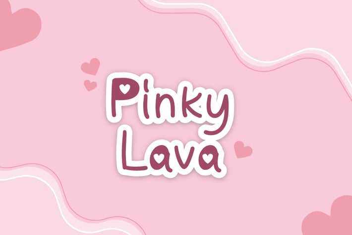Pinky Lava - Handwritten Font