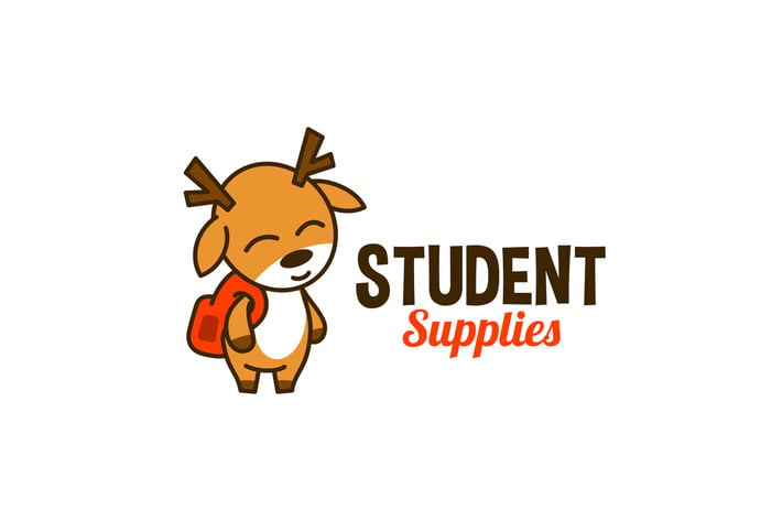 Cartoon Cute Deer Mascot Character Logo