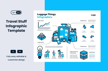 Travel Tips Infographic Template: Luggage 