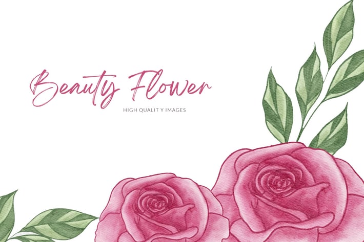 Pink Flower Watercolor