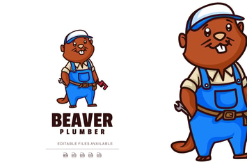 Beaver Cartoon Logo