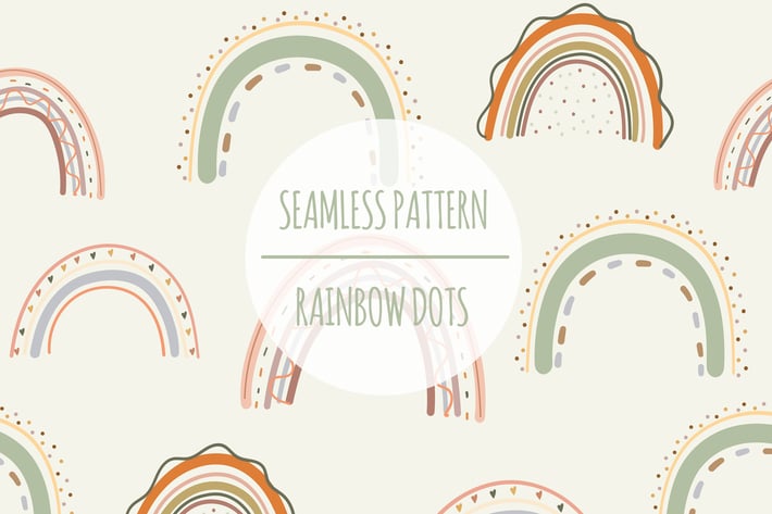 Rainbow Dots – Seamless Pattern