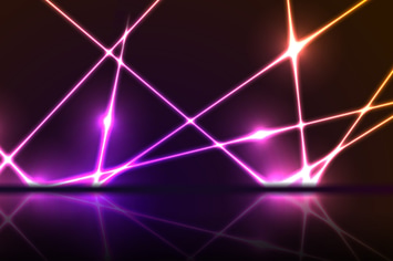 Purple orange neon laser lines