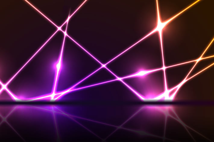Purple orange neon laser lines