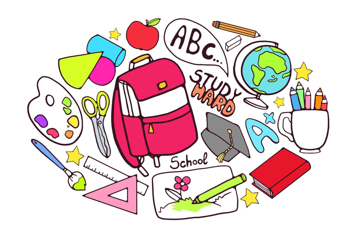 Study Hard Doodles