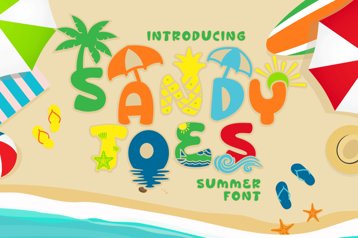 Sandy Toes - Quirky Summer Theme Font