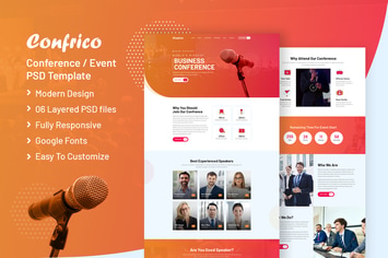 Confrico - Event & Conference PSD Template
