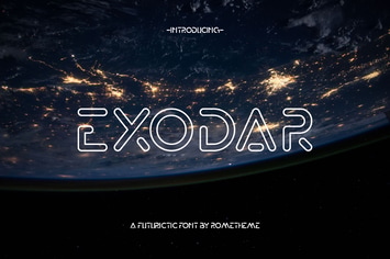 Exodar - Futuristic Display Font