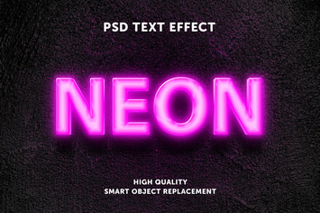 Neon pink glow text effect