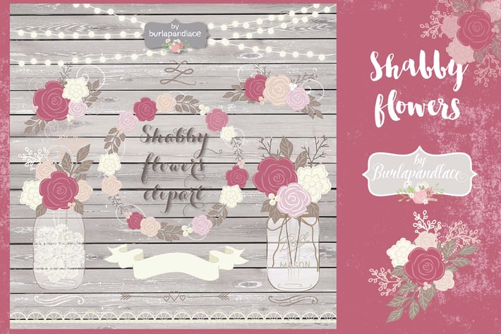 Shabby Chic dusty rose design
