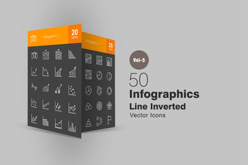40 Infographics Line Inverted Icons