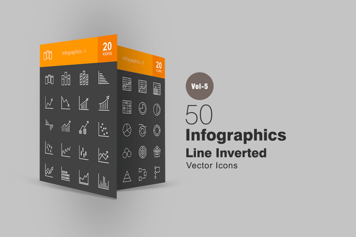 40 Infographics Line Inverted Icons