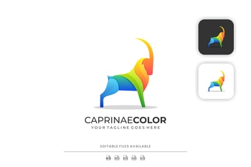 Caprinae Gradient Colorful Logo