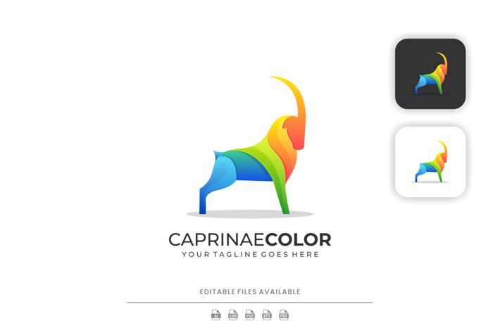Caprinae Gradient Colorful Logo