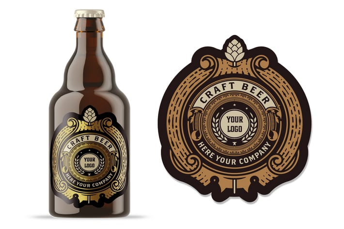 Vintage-Style Beer Label Layout