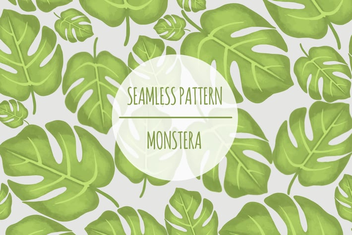 Monstera – Seamless Pattern